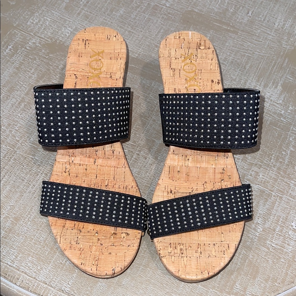 Black Studded Sandals